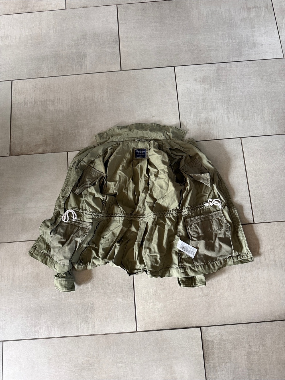 Abercrombie & Fitch Kids Olive Utility Rain Jacket